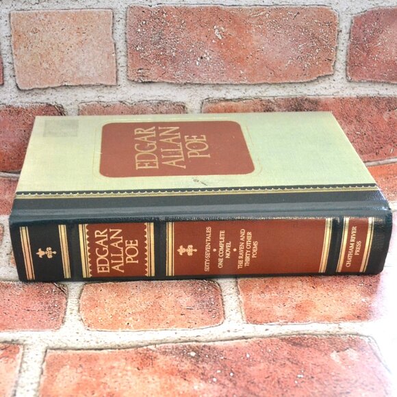 Vintage Book Collection Of Edgar Allan Poe 1985 Hard Cover Gold Edge Pages - Picture 7 of 7